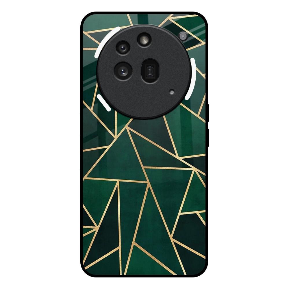 Abstract Green Nothing Phone 3a Pro Glass Back Cover Online