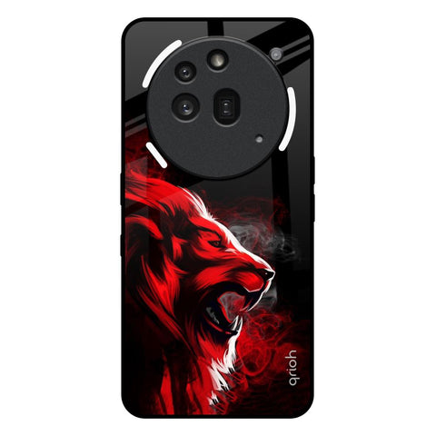 Red Angry Lion Nothing Phone 3a Pro Glass Back Cover Online