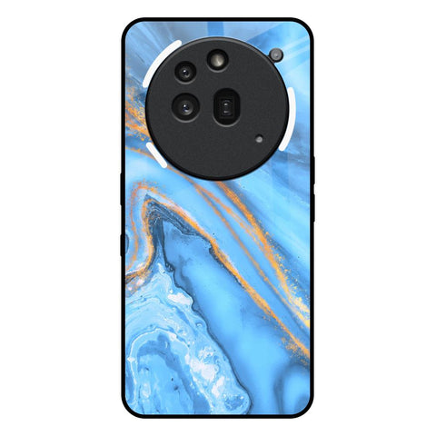 Vibrant Blue Marble Nothing Phone 3a Pro Glass Back Cover Online