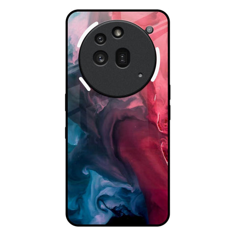 Blue & Red Smoke Nothing Phone 3a Pro Glass Back Cover Online