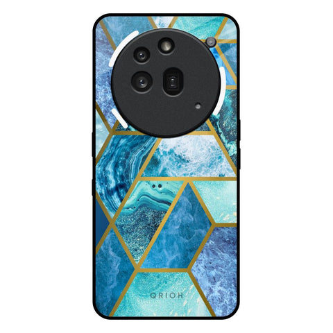 Turquoise Geometrical Marble Nothing Phone 3a Pro Glass Back Cover Online