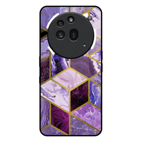 Purple Rhombus Marble Nothing Phone 3a Pro Glass Back Cover Online