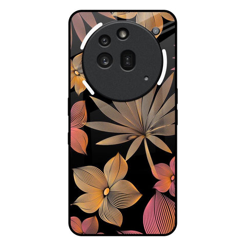 Lines Pattern Flowers Nothing Phone 3a Pro Glass Back Cover Online