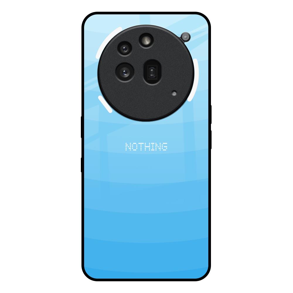Wavy Blue Pattern Nothing Phone 3a Pro Glass Back Cover Online
