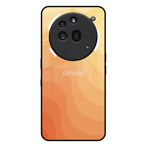 Orange Curve Pattern Nothing Phone 3a Pro Glass Back Cover Online