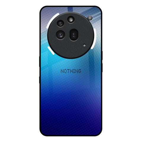 Blue Rhombus Pattern Nothing Phone 3a Pro Glass Back Cover Online