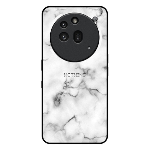 Satin White Marble Nothing Phone 3a Pro Glass Back Cover Online