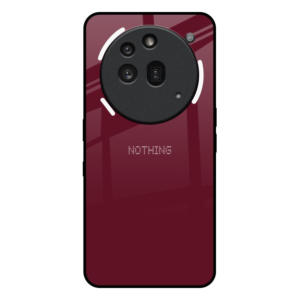 Classic Burgundy Nothing Phone 3a Pro Glass Back Cover Online