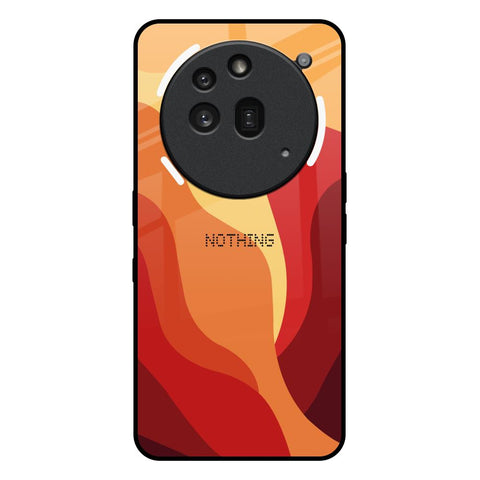 Magma Color Pattern Nothing Phone 3a Pro Glass Back Cover Online