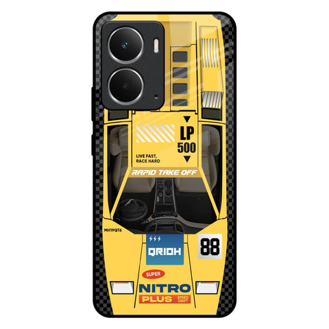 Yellow Racing Car Realme P3 5G Glass Back Cover Online
