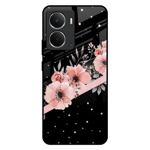Floral Black Band Realme P3 5G Glass Back Cover Online