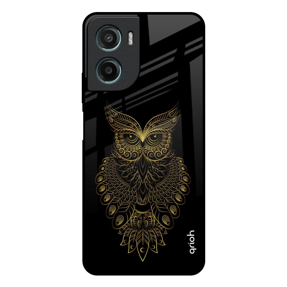 Golden Owl Motorola G05 Glass Back Cover Online