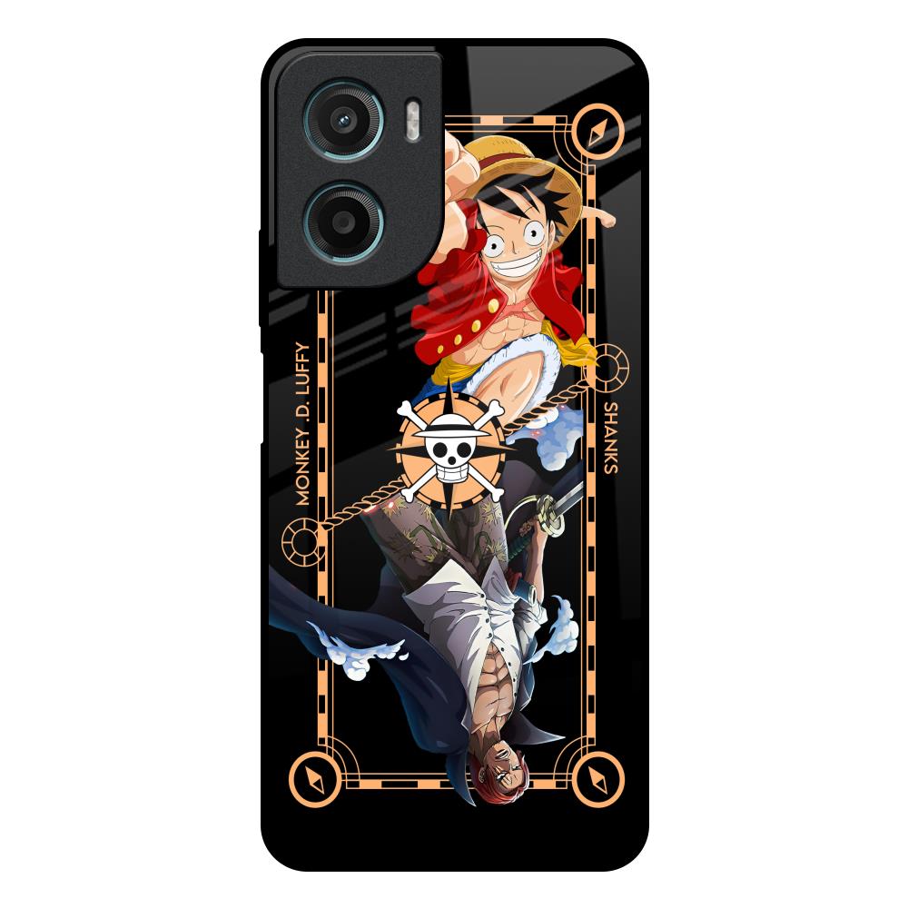 Shanks & Luffy Motorola G05 Glass Back Cover Online
