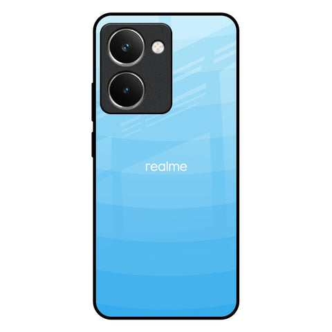 Wavy Blue Pattern Realme P3 Ultra 5G Glass Back Cover Online
