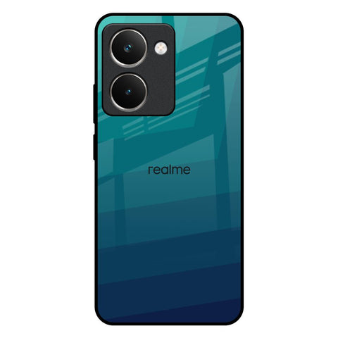 Green Triangle Pattern Realme P3 Ultra 5G Glass Back Cover Online