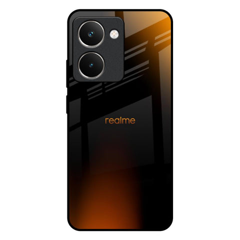 Orange Black Fusion Realme P3 Ultra 5G Glass Back Cover Online