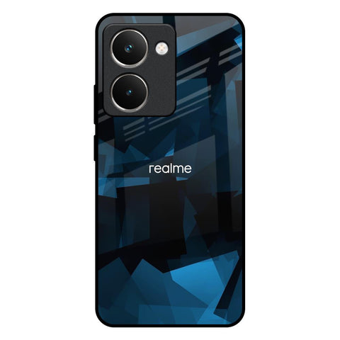 Polygonal Blue Box Realme P3 Ultra 5G Glass Back Cover Online