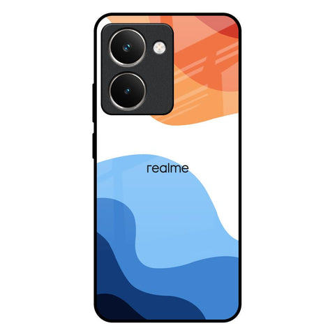 Wavy Color Pattern Realme P3 Ultra 5G Glass Back Cover Online