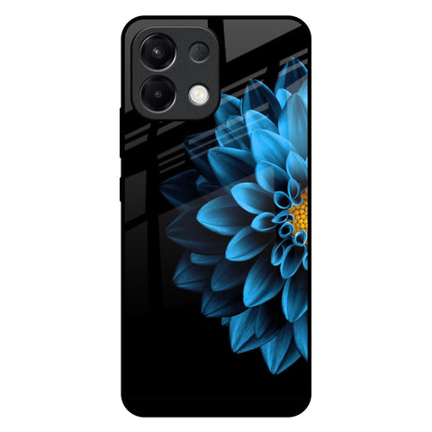Half Blue Flower Oppo K13 5G Glass Back Cover Online