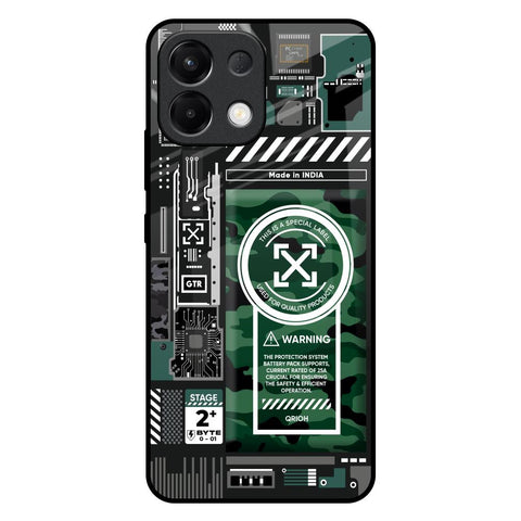 Green Camo Circuit Oppo K13 5G Glass Back Cover Online