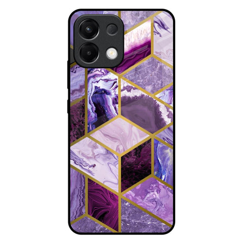 Purple Rhombus Marble Oppo K13 5G Glass Back Cover Online