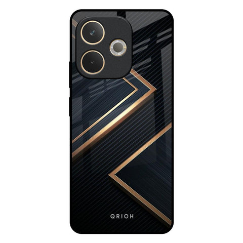 Sleek Golden & Navy Oppo A5 Pro 5G Glass Back Cover Online