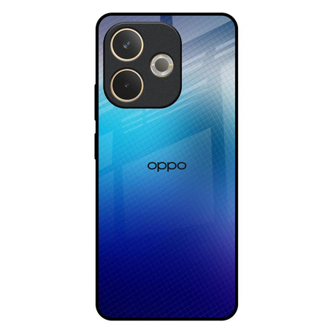 Blue Rhombus Pattern Oppo A5 Pro 5G Glass Back Cover Online