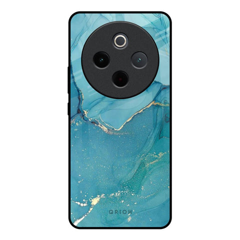 Blue Golden Glitter Vivo T4 5G Glass Back Cover Online