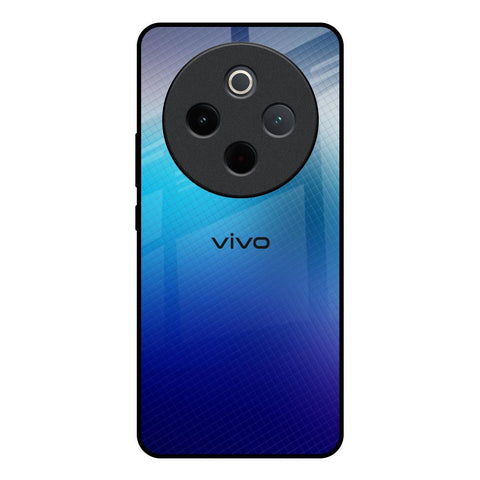Blue Rhombus Pattern Vivo T4 5G Glass Back Cover Online