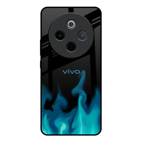 Teal Flames Vivo T4 5G Glass Back Cover Online