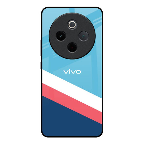 Pink & White Stripes Vivo T4 5G Glass Back Cover Online