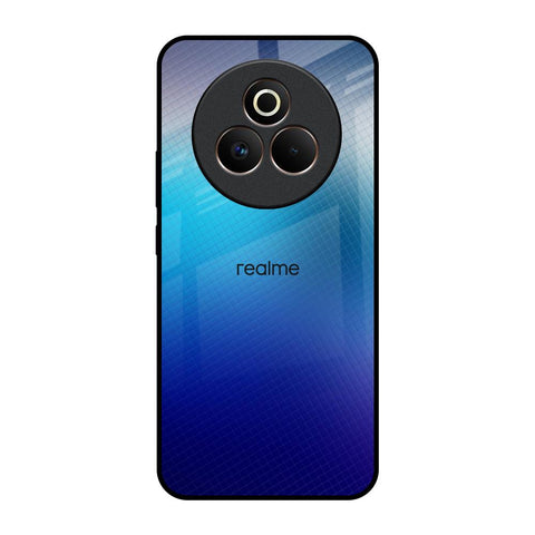 Blue Rhombus Pattern Realme P3 Pro 5G Glass Back Cover Online
