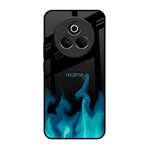 Teal Flames Realme P3 Pro 5G Glass Back Cover Online