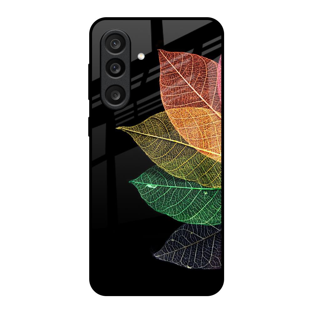 Colorful Leaves Samsung Galaxy M56 5G Glass Back Cover Online