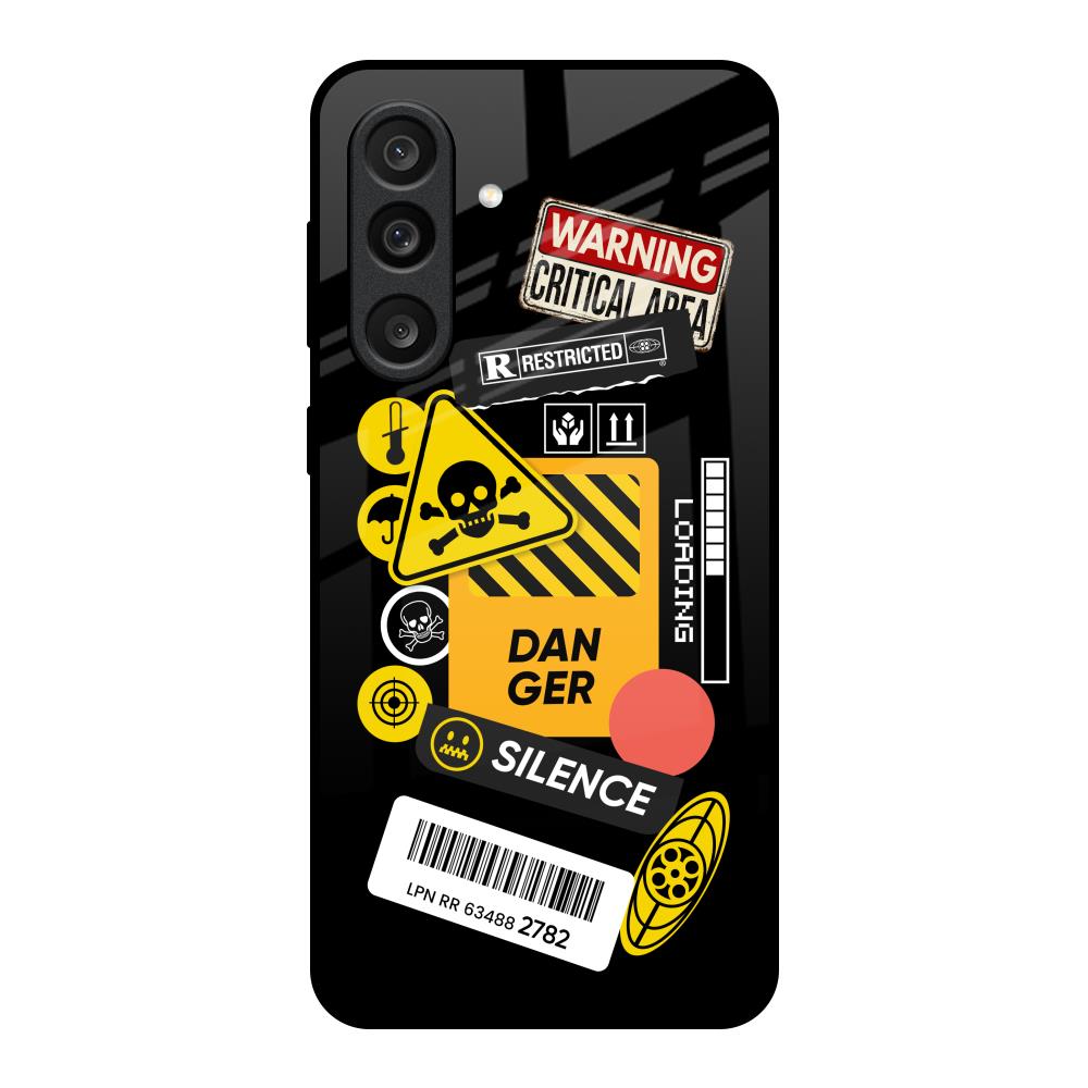 Danger Signs Samsung Galaxy M56 5G Glass Back Cover Online