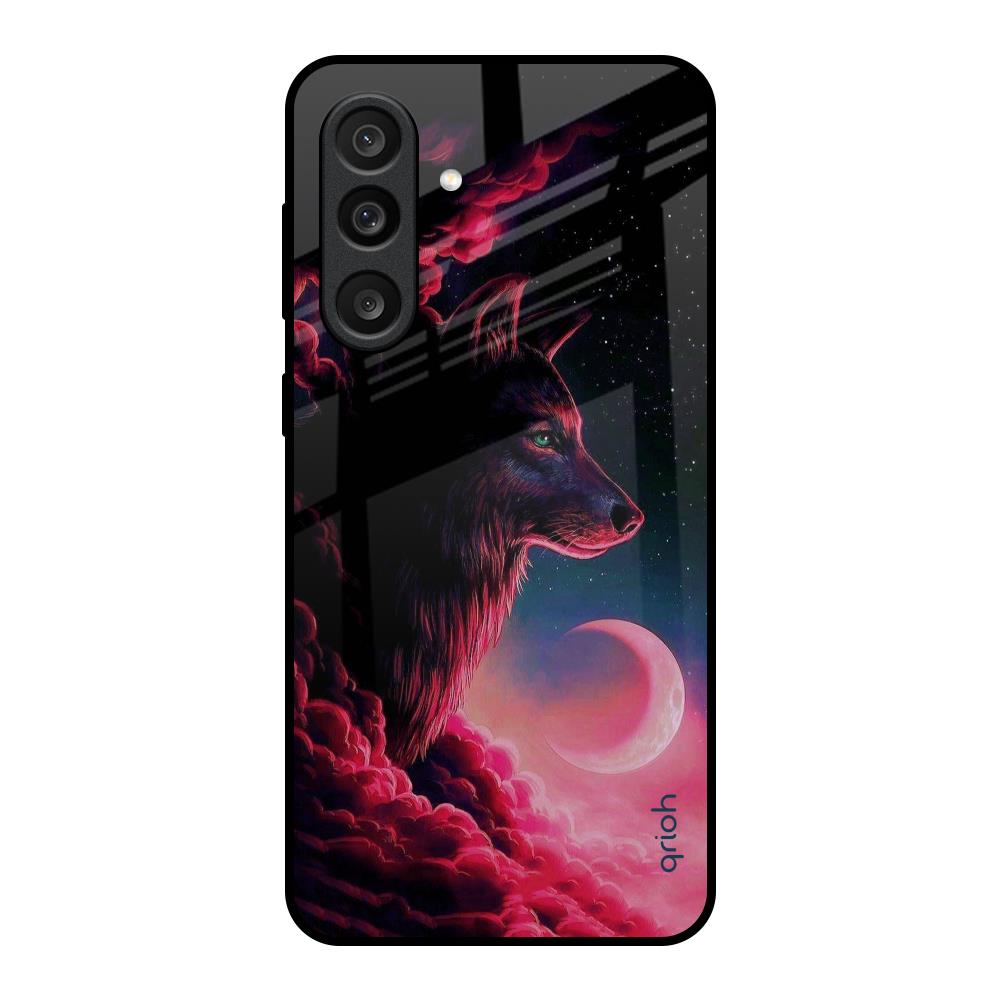 Moon Wolf Samsung Galaxy M56 5G Glass Back Cover Online