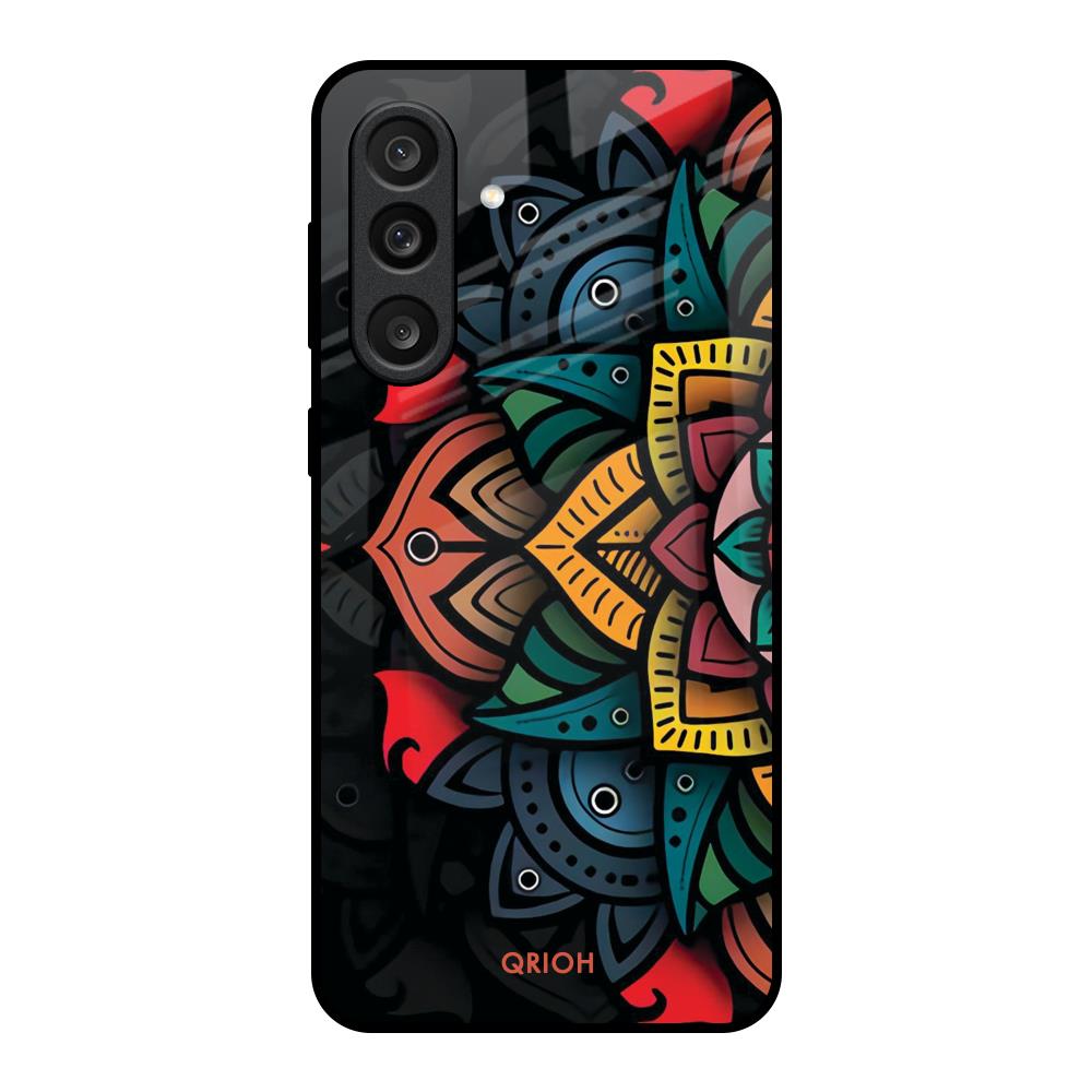 Retro Gorgeous Flower Samsung Galaxy M56 5G Glass Back Cover Online