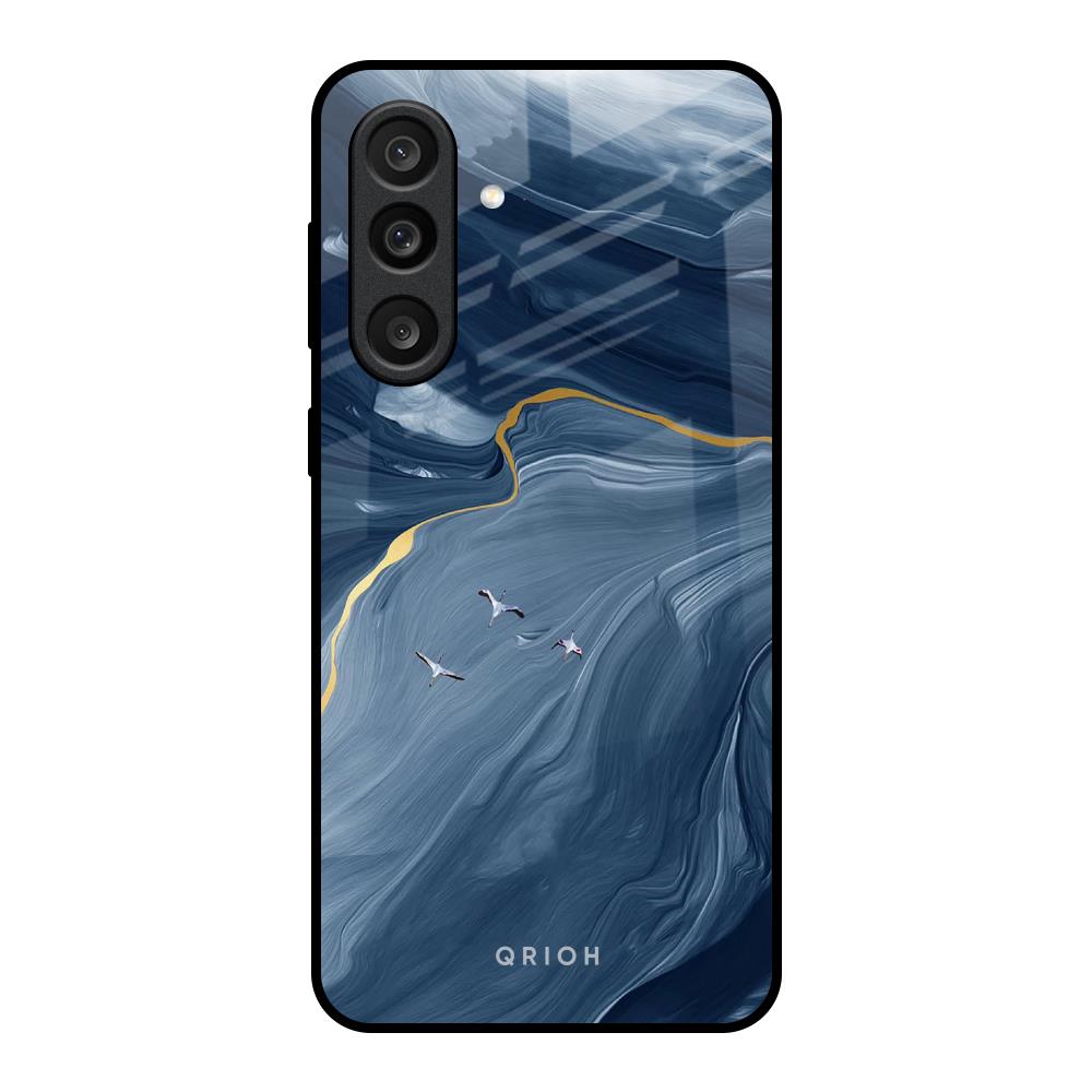 Deep Ocean Marble Samsung Galaxy M56 5G Glass Back Cover Online