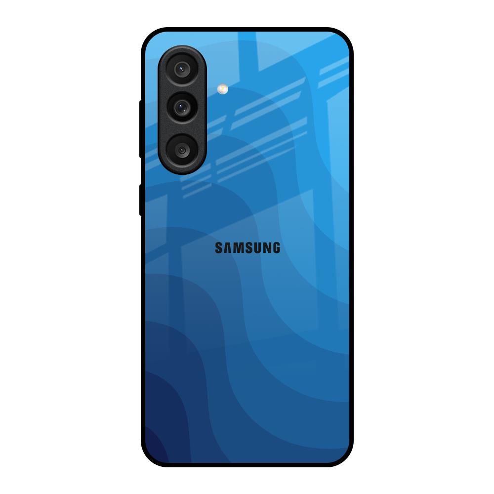 Blue Wave Abstract Samsung Galaxy F56 5G Glass Back Cover Online