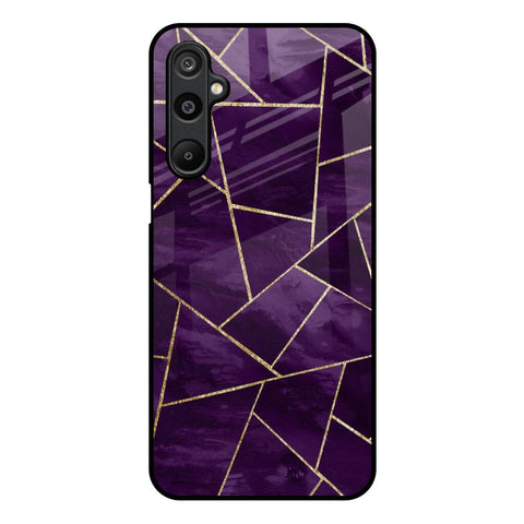 Geometric Purple Samsung Galaxy F16 5G Glass Back Cover Online