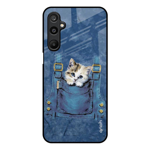 Kitty In Pocket Samsung Galaxy F16 5G Glass Back Cover Online