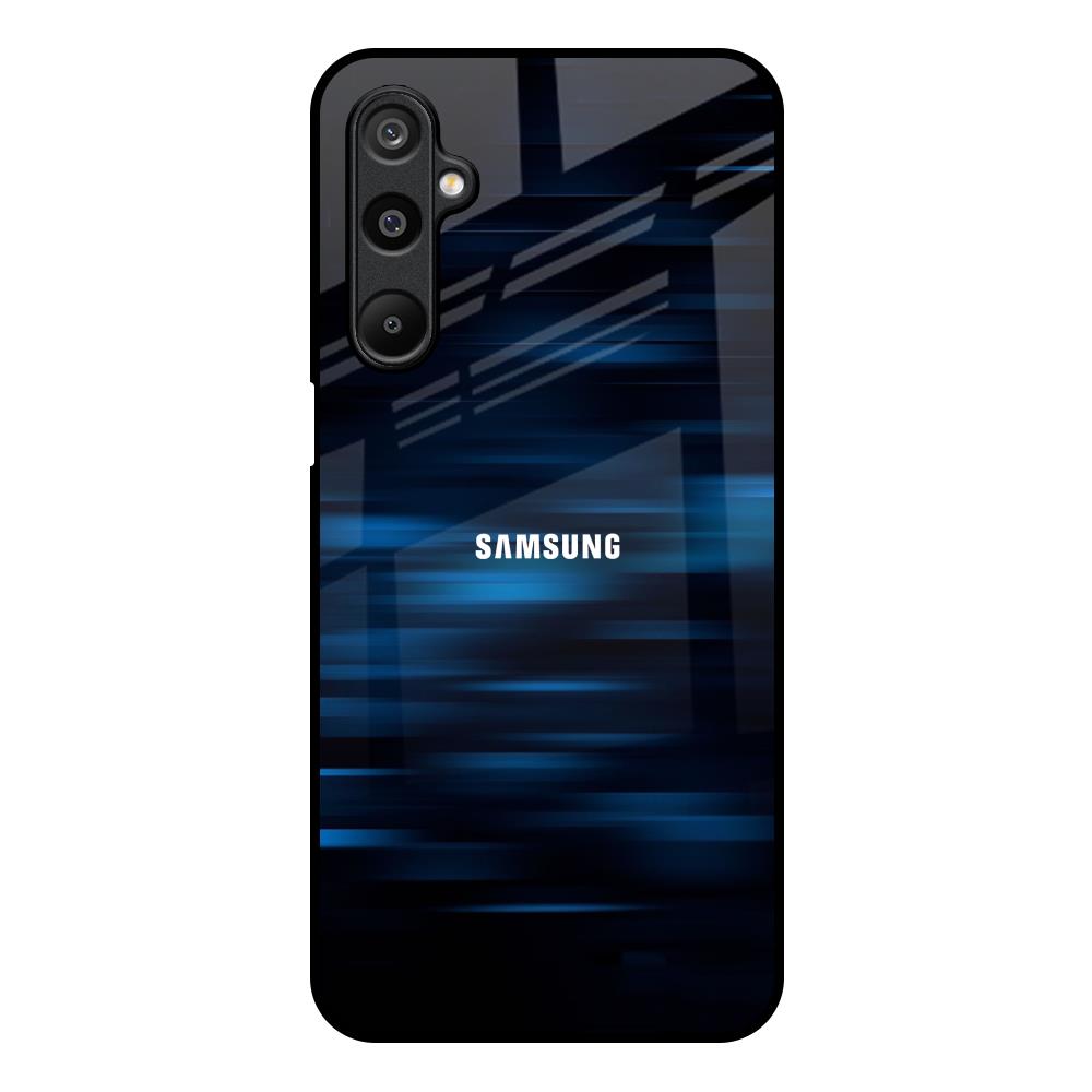Blue Rough Abstract Samsung Galaxy F16 5G Glass Back Cover Online