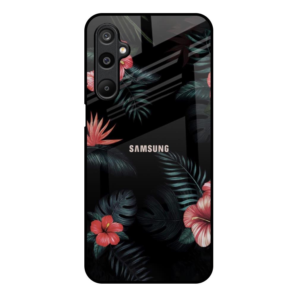 Tropical Art Flower Samsung Galaxy F16 5G Glass Back Cover Online