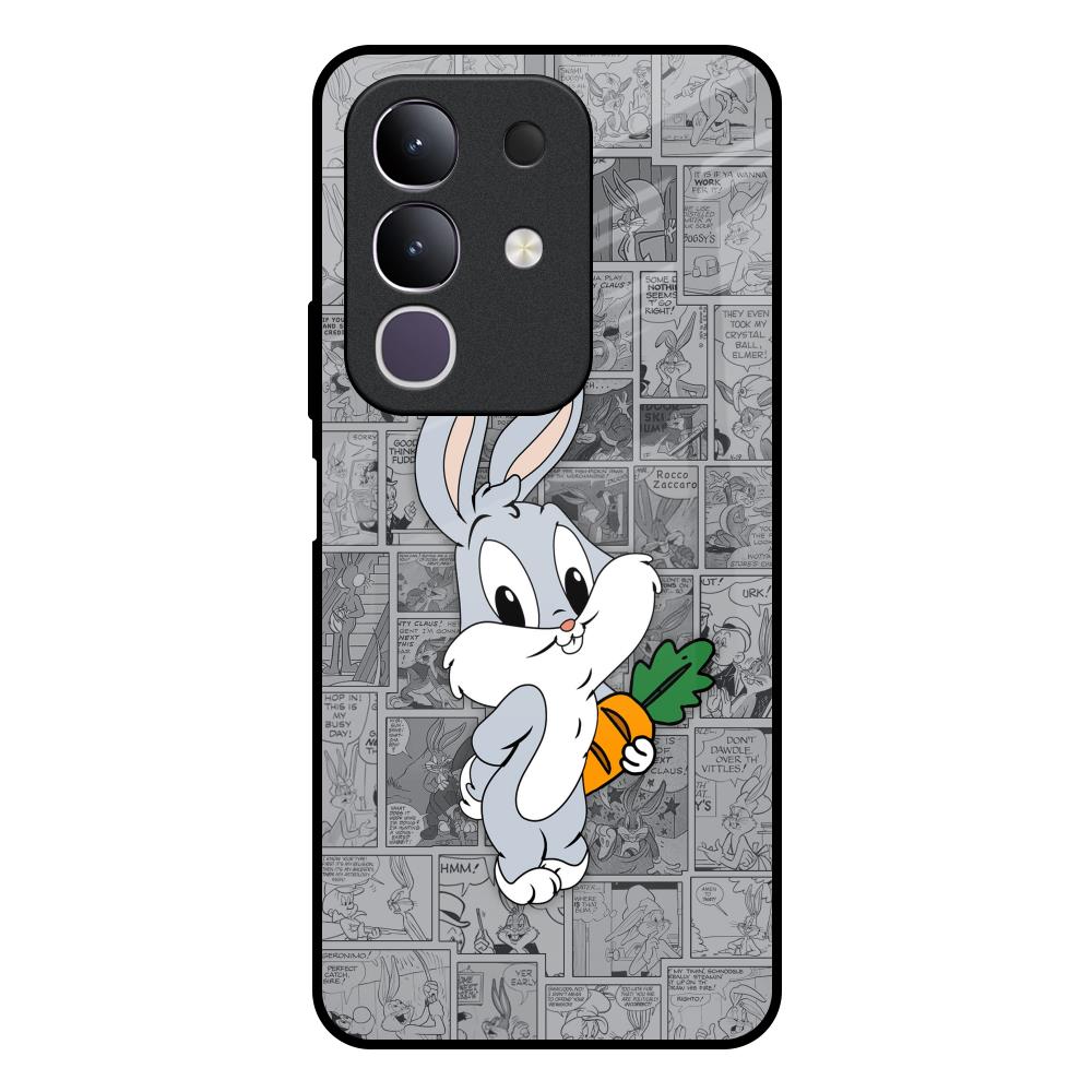 Cute Baby Bunny IQOO Z10x 5G Glass Back Cover Online