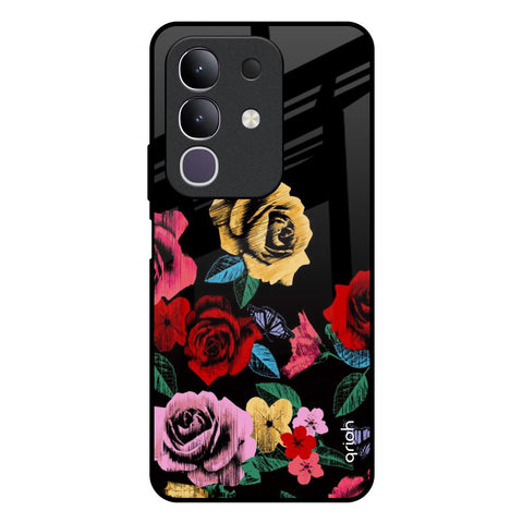 Floral Decorative IQOO Z10x 5G Glass Back Cover Online