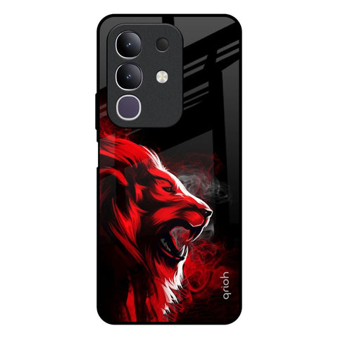 Red Angry Lion IQOO Z10x 5G Glass Back Cover Online