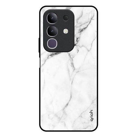 Modern White Marble IQOO Z10x 5G Glass Back Cover Online