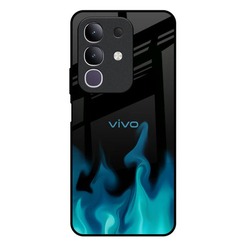 Teal Flames IQOO Z10x 5G Glass Back Cover Online