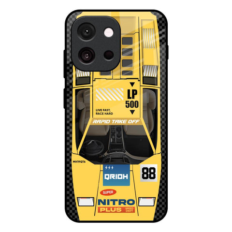 Yellow Racing Car OnePlus 13s 5G Glass Back Cover Online