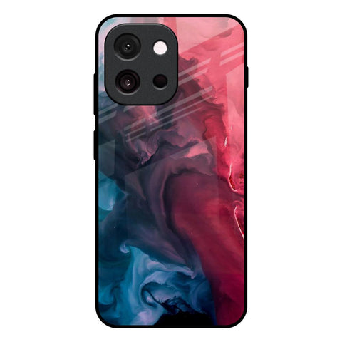 Blue & Red Smoke OnePlus 13s 5G Glass Back Cover Online